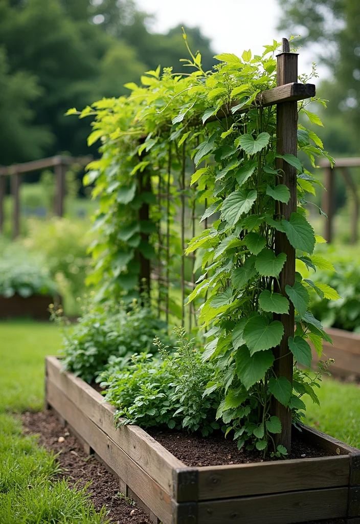 Raised Garden Beds DIY: A Hands-On Guide with 20 Building-Friendly Inspirations - 17. Raised Beds with Trellis Support