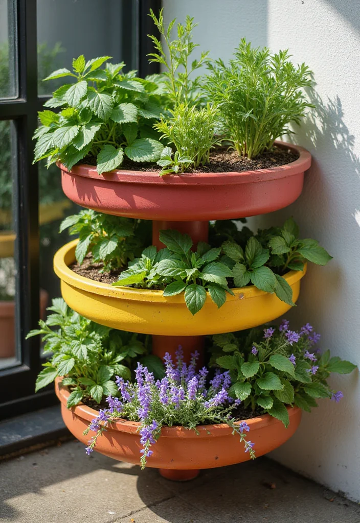 Raised Garden Beds DIY: A Hands-On Guide with 20 Building-Friendly Inspirations - 2. Vertical Stacked Planters