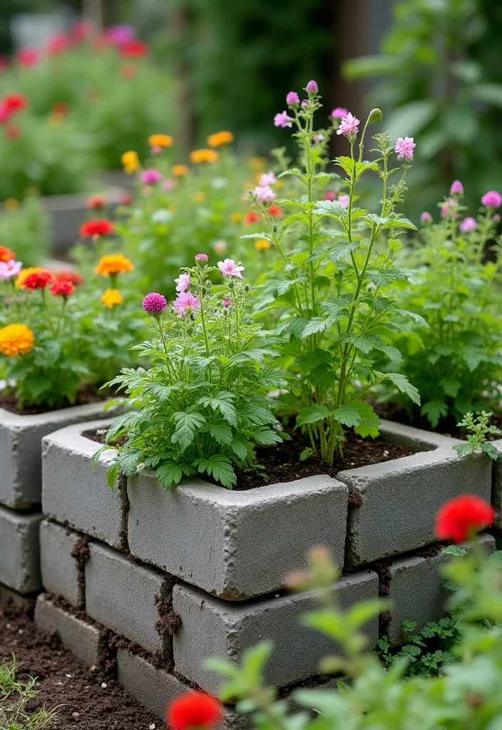 Raised Garden Beds DIY: A Hands-On Guide with 20 Building-Friendly Inspirations - 5. Cinder Block Raised Planters