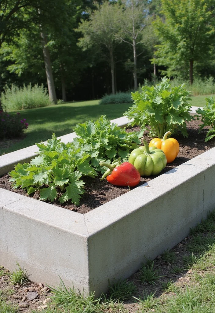 Raised Garden Beds DIY: A Hands-On Guide with 20 Building-Friendly Inspirations - 9. Concrete Raised Beds
