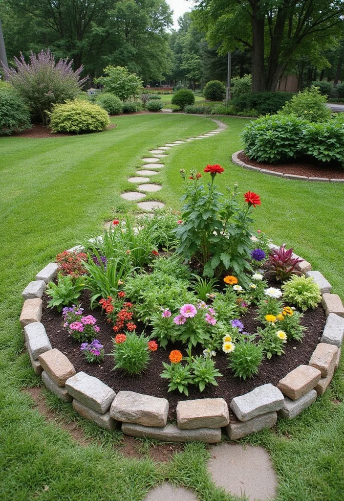 Raised Garden Beds Layout: A Structured Guide with 19 Efficient Growing Layout Inspirations - 5. Circular Raised Beds