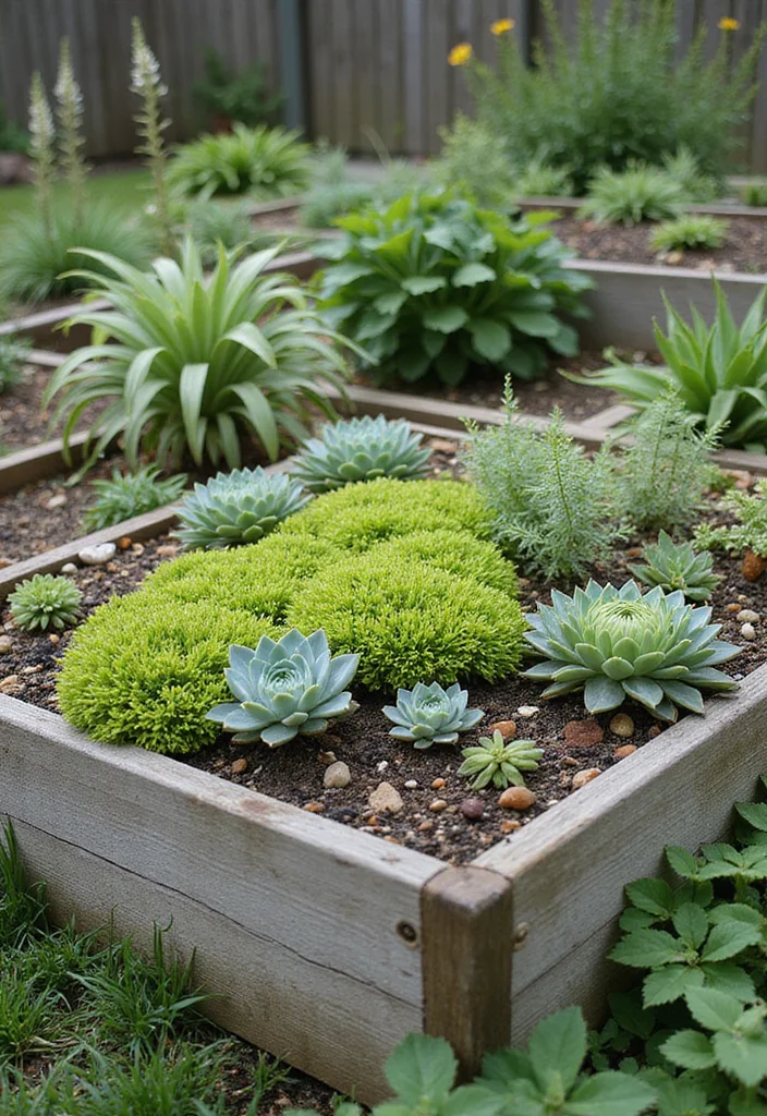 Raised Garden Beds Layout: A Structured Guide with 19 Efficient Growing Layout Inspirations - 8. Raised Bed with a Green Roof