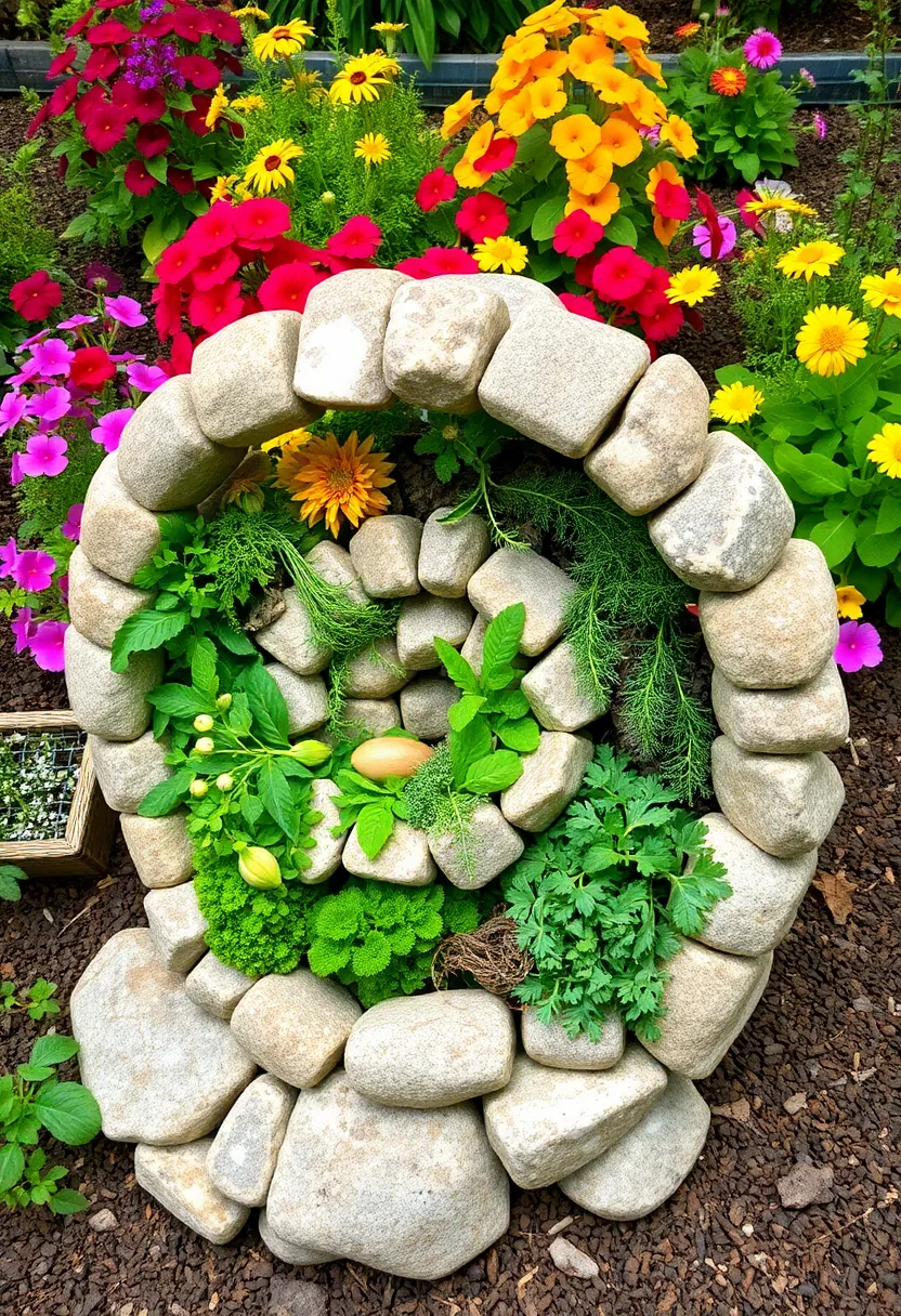Raised Vegetable Garden Design Layout: A Builder’s Guide with 19 Productive Layout Inspirations - 11. Herb Spiral