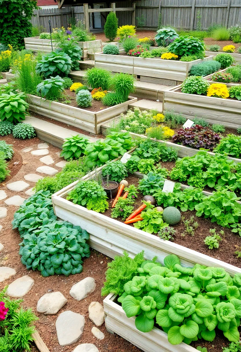 Raised Vegetable Garden Design Layout: A Builder’s Guide with 19 Productive Layout Inspirations - 19. The Multi-Level Garden