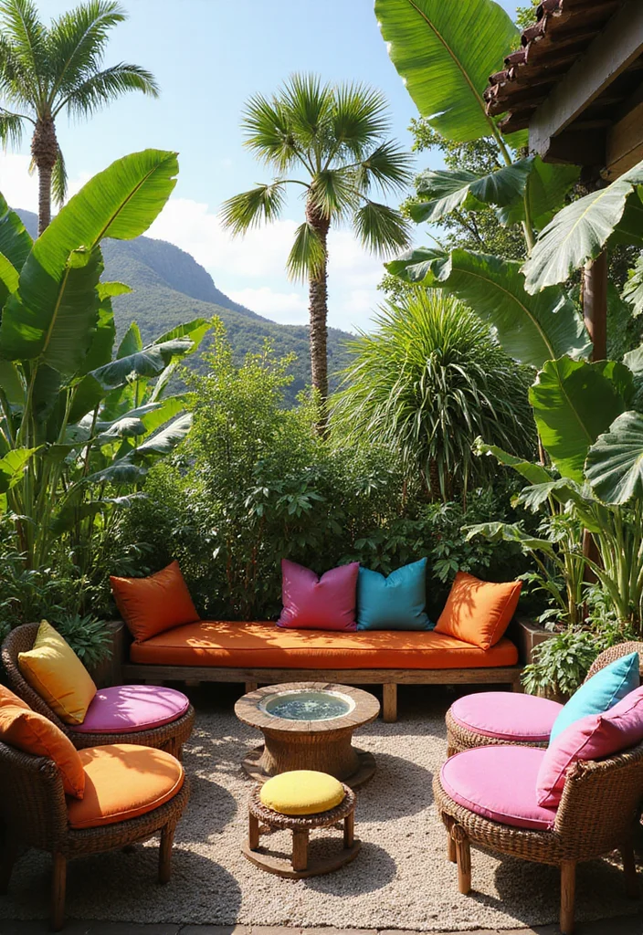 Roof Garden Design Rooftop Terrace: A Stylish Guide with 20 Elevated Outdoor Inspirations - 13. Tropical Vibes: Create a Paradise Escape