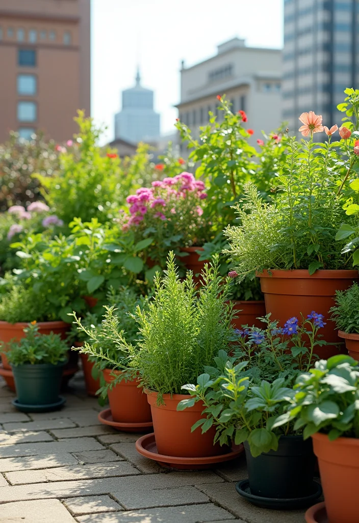 Roof Garden Design Rooftop Terrace: A Stylish Guide with 20 Elevated Outdoor Inspirations - 3. Container Gardening: Versatile and Chic