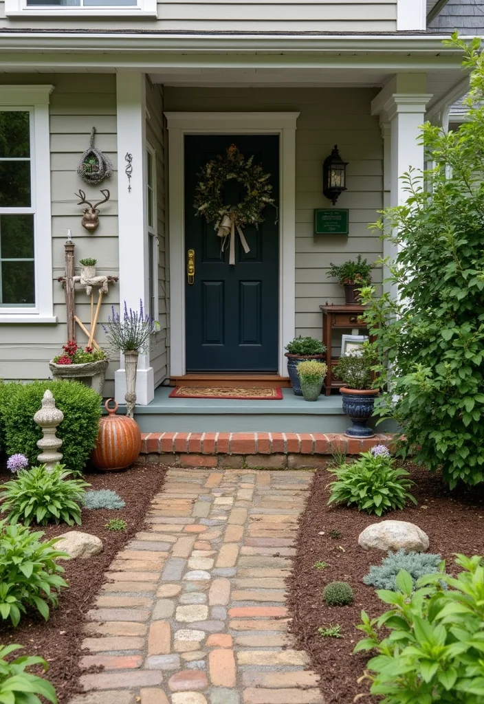 Small Front Garden Ideas: A Compact Guide with 18 Charming Outdoor Inspirations - 17. Garden Art and Decor