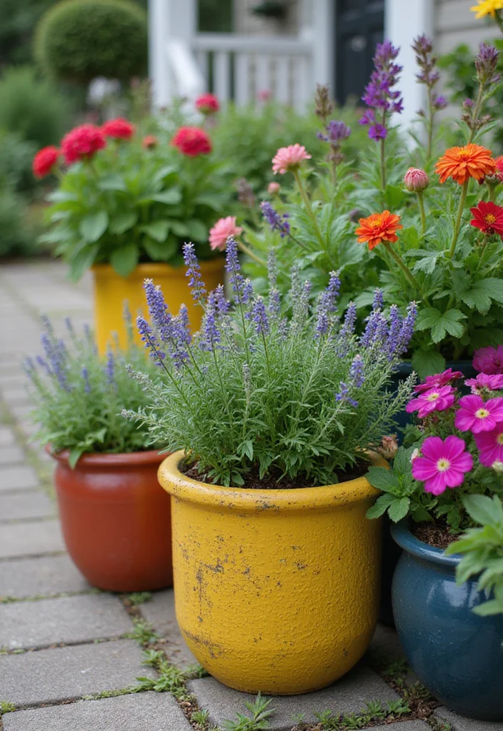 Small Front Garden Ideas: A Compact Guide with 18 Charming Outdoor Inspirations - 2. Container Gardening Magic
