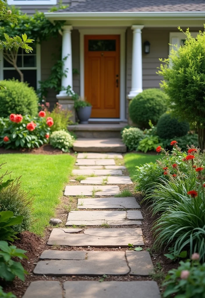 Small Front Garden Ideas: A Compact Guide with 18 Charming Outdoor Inspirations - 3. Create a Pathway