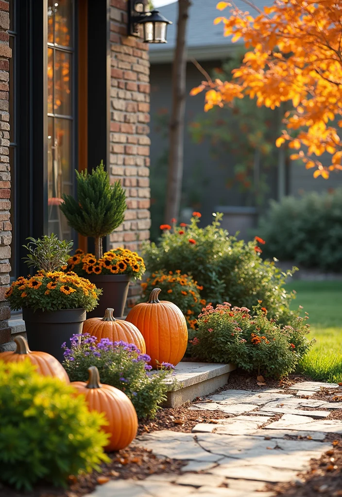 Small Front Garden Ideas UK: A Practical Guide with 18 Inspiring Outdoor Concepts - 17. Seasonal Decor