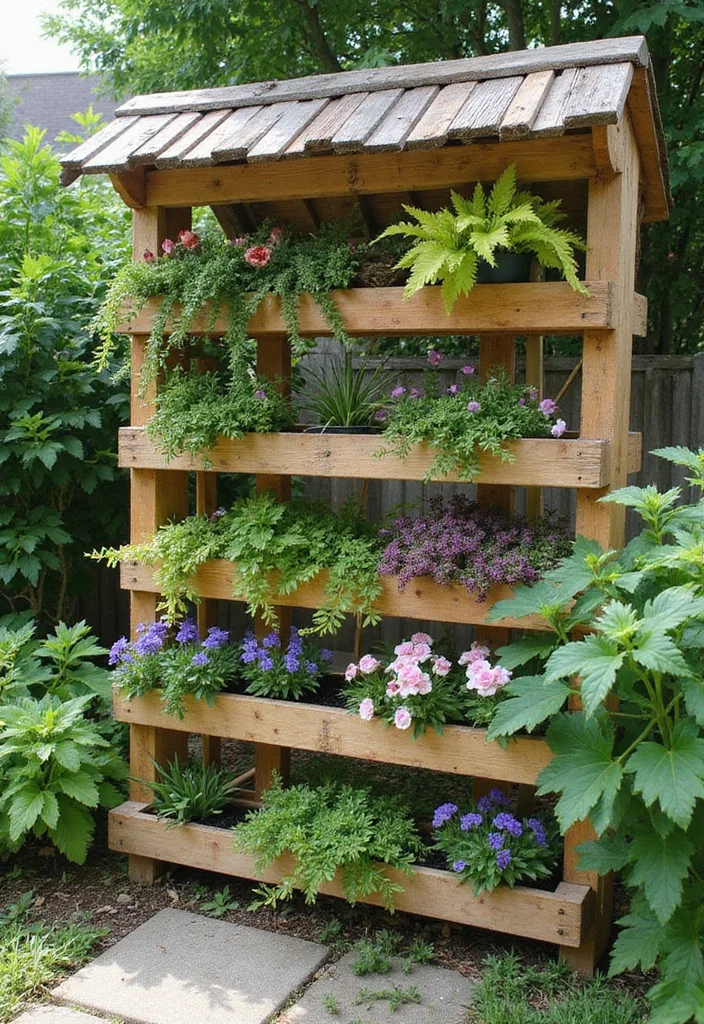 Small Front Garden Ideas UK: A Practical Guide with 18 Inspiring Outdoor Concepts - 4. Recycled Pallet Gardens