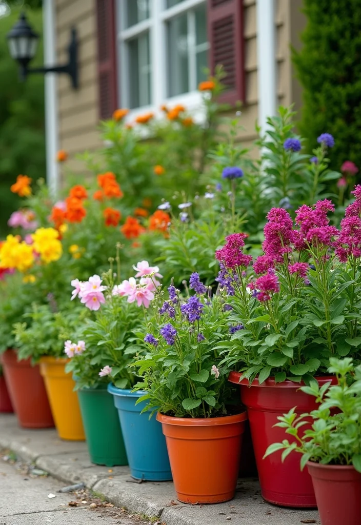 Small Front Garden Ideas UK: A Practical Guide with 18 Inspiring Outdoor Concepts - 6. Container Gardening