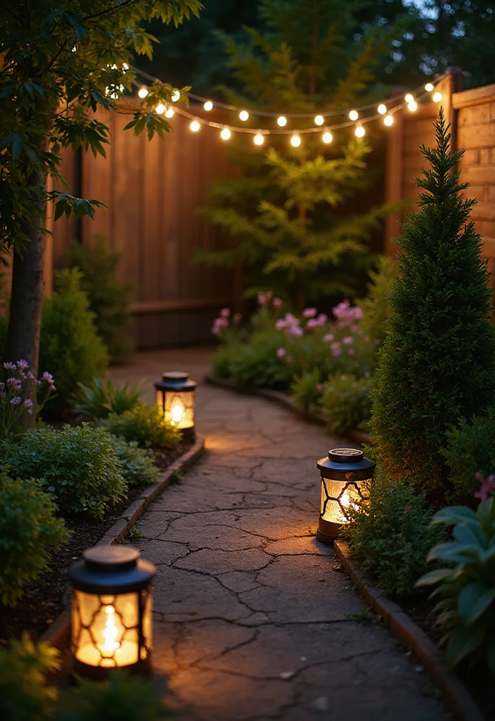 Small Garden Design Ideas Budget: A Cost-Savvy Guide with 17 Affordable Makeover Inspirations - 15. Lighting: Brighten Up Your Garden