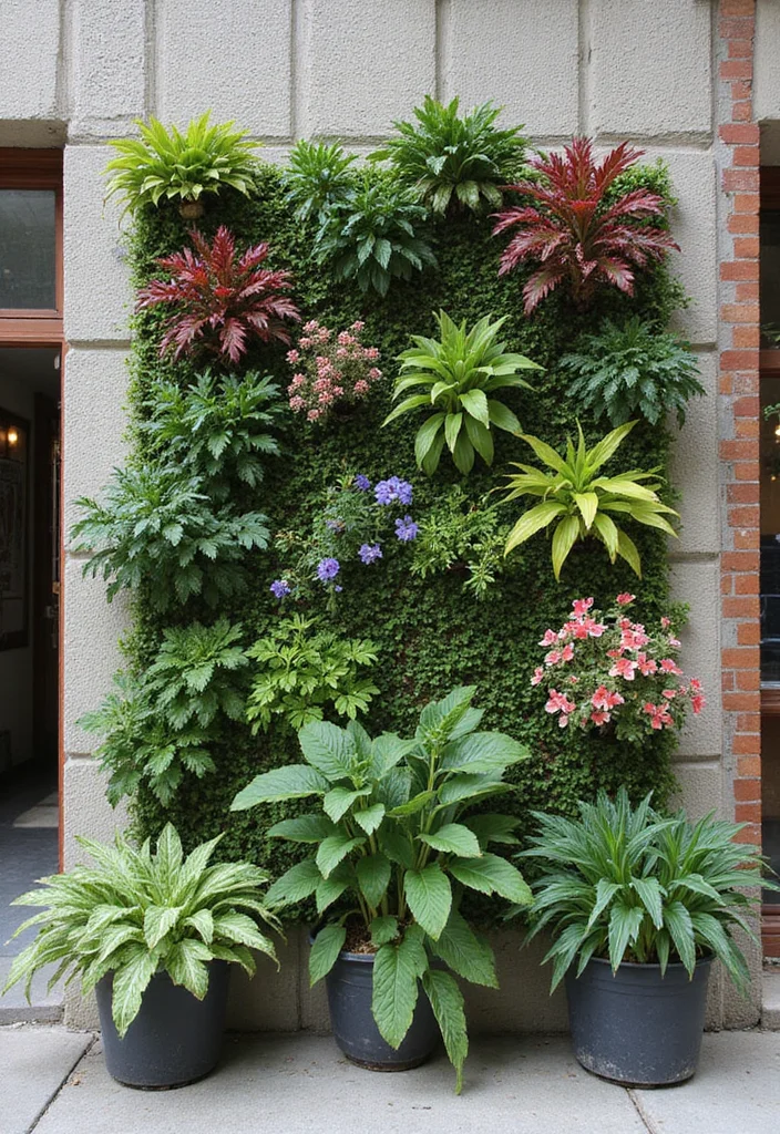 Small Garden Layout Ideas Design: A Smart Guide with 17 Well-Planned Layout Inspirations - 1. Vertical Garden Wall