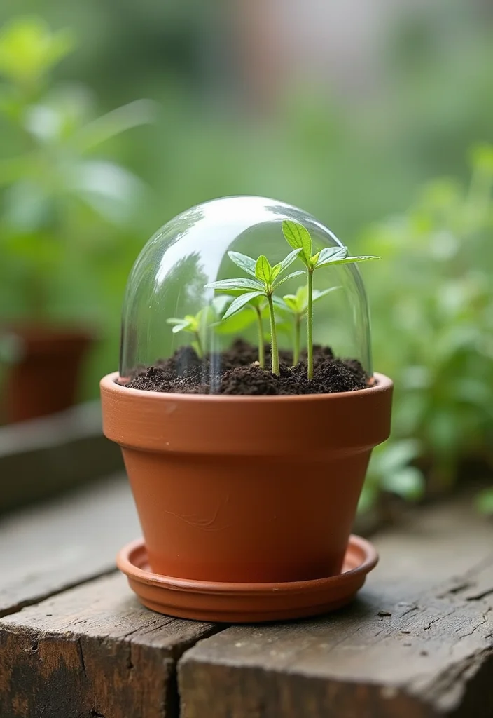 Small Garden Layout Ideas Design: A Smart Guide with 17 Well-Planned Layout Inspirations - 7. Greenhouse in a Pot