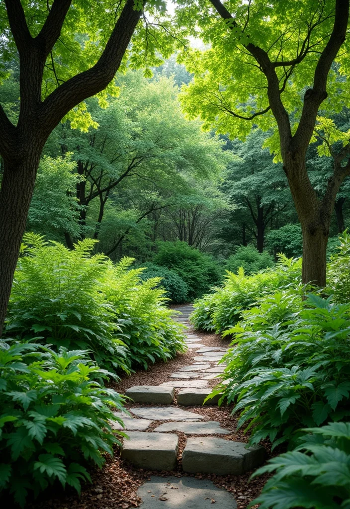 Small Garden Plans Layout Design: A Practical Guide with 18 Organized Layout Inspirations - 14. Shade Garden Solutions