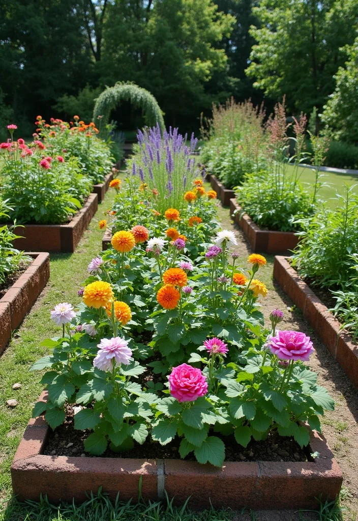 Square Garden Design Layout Landscaping: A Structured Guide with 20 Balanced Layout Inspirations - 1. The Classic Square Bed Layout