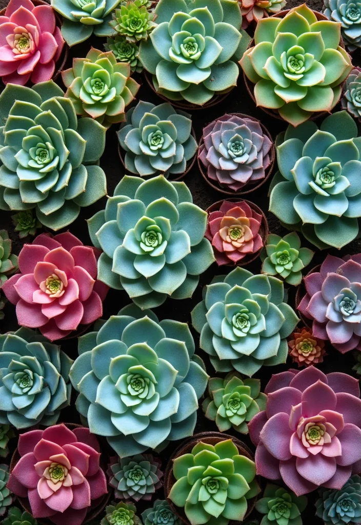 Square Garden Design Layout Landscaping: A Structured Guide with 20 Balanced Layout Inspirations - 9. Succulent Square