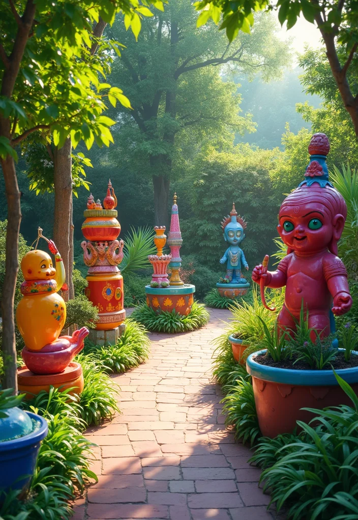 Texas Garden Ideas Landscape Design: A Bold Guide with 17 Southern-Inspired Concepts - 15. Outdoor Art Installations