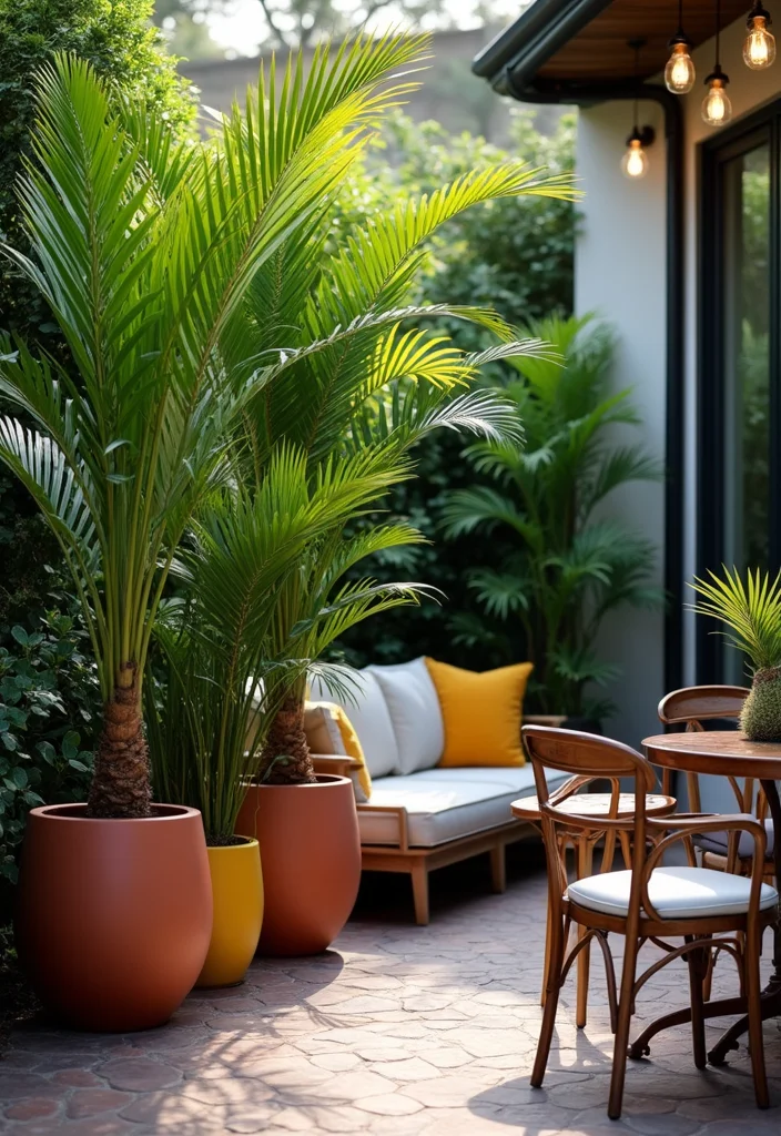Tropical Garden Design Small Spaces: A Lush Guide with 20 Island-Inspired Outdoor Concepts - 1. Palms for Your Patio