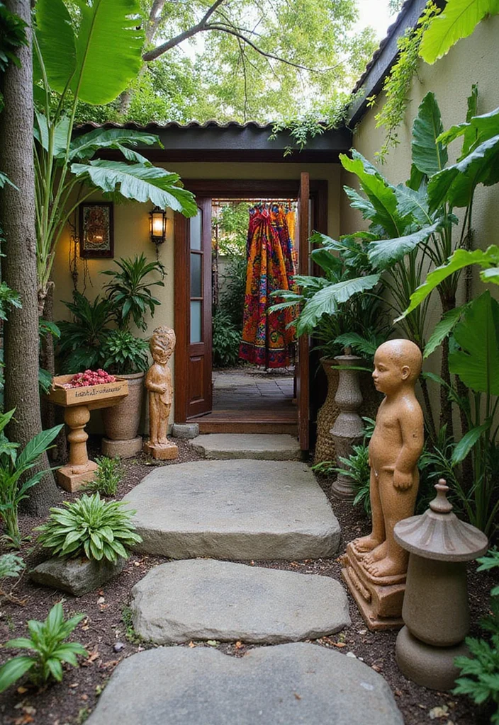 Tropical Garden Design Small Spaces: A Lush Guide with 20 Island-Inspired Outdoor Concepts - 10. Tropical Decor Accents