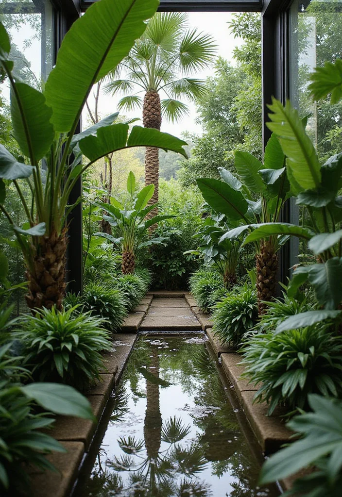 Tropical Garden Design Small Spaces: A Lush Guide with 20 Island-Inspired Outdoor Concepts - 13. Use Mirrors for Depth