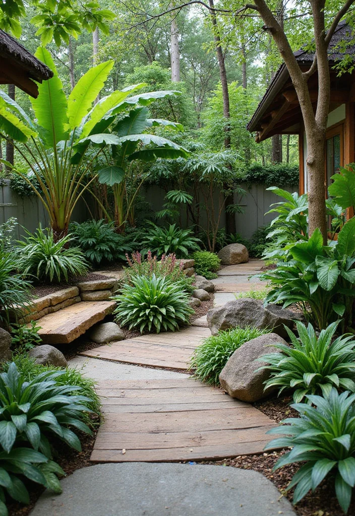Tropical Garden Design Small Spaces: A Lush Guide with 20 Island-Inspired Outdoor Concepts - 17. Incorporate Natural Elements