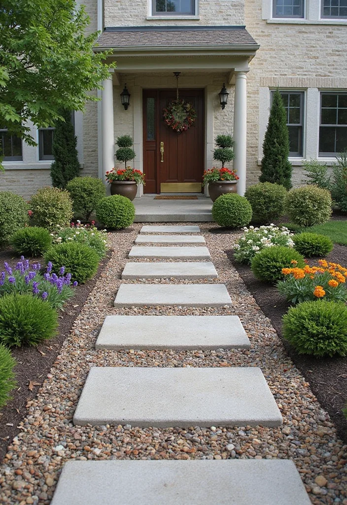 Garden Design Front of House: A Welcoming Guide with 17 Entrance-Focused Inspirations - 12. Decorative Gravel