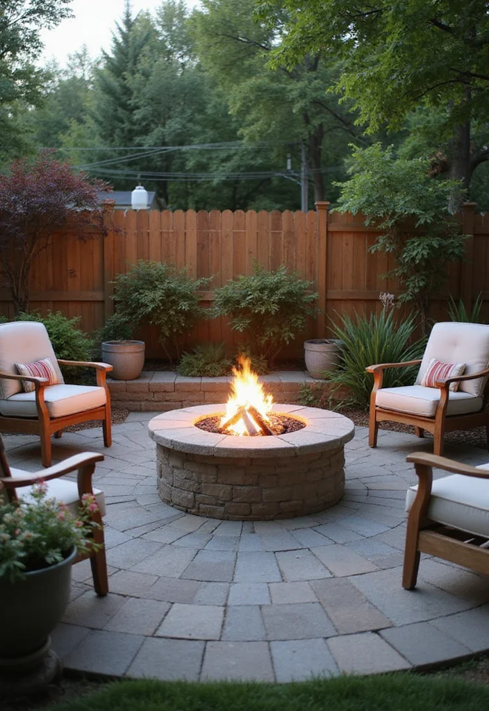 Garden Design Front of House: A Welcoming Guide with 17 Entrance-Focused Inspirations - 17. Cozy Fire Pits