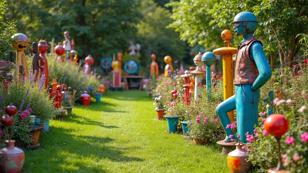 25 Stunning Garden Crafts DIY Yard Art Projects Using Recycled Materials